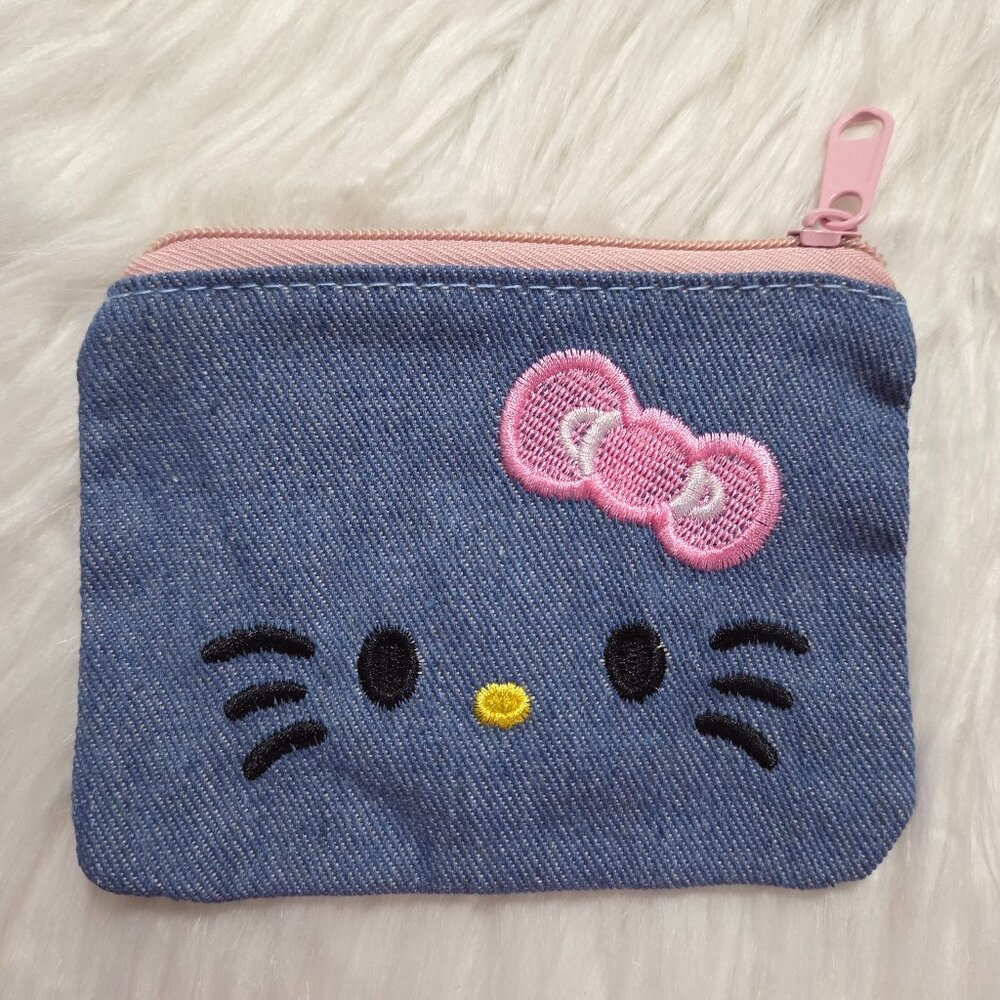 Hello Kitty Denim Small Coin Purse